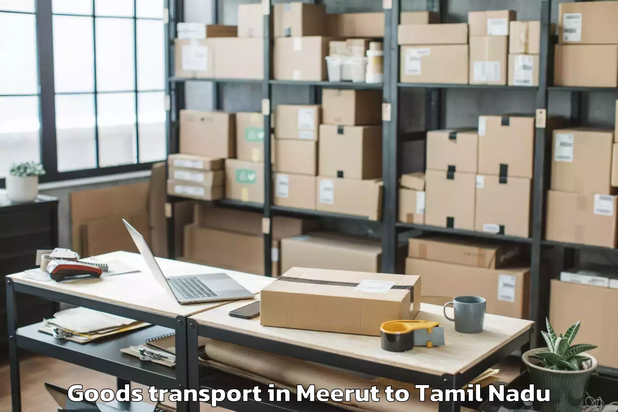 Book Meerut to Thenkasi Goods Transport